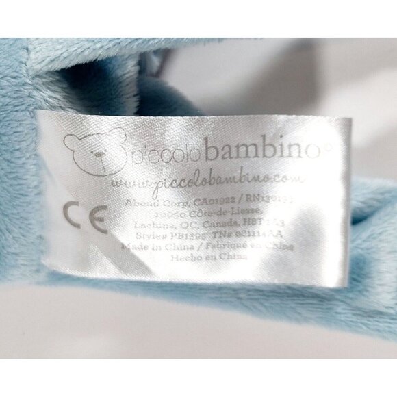 Piccolo  Bambino Blue Monkey Baby Security Blanket Lovey 11" - Picture 3 of 3